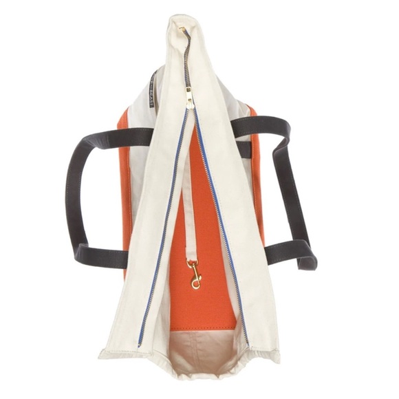 EUC Love Thy Beast Canvas Pet Carrier Tote in Natural & Orange - Picture 3 of 12